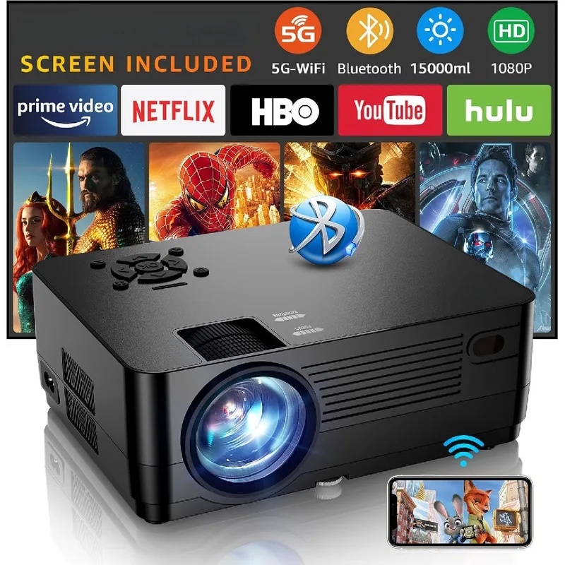 Home Cinema Setup - Proiettore 5G WiFi Bluetooth Nativo 1080P