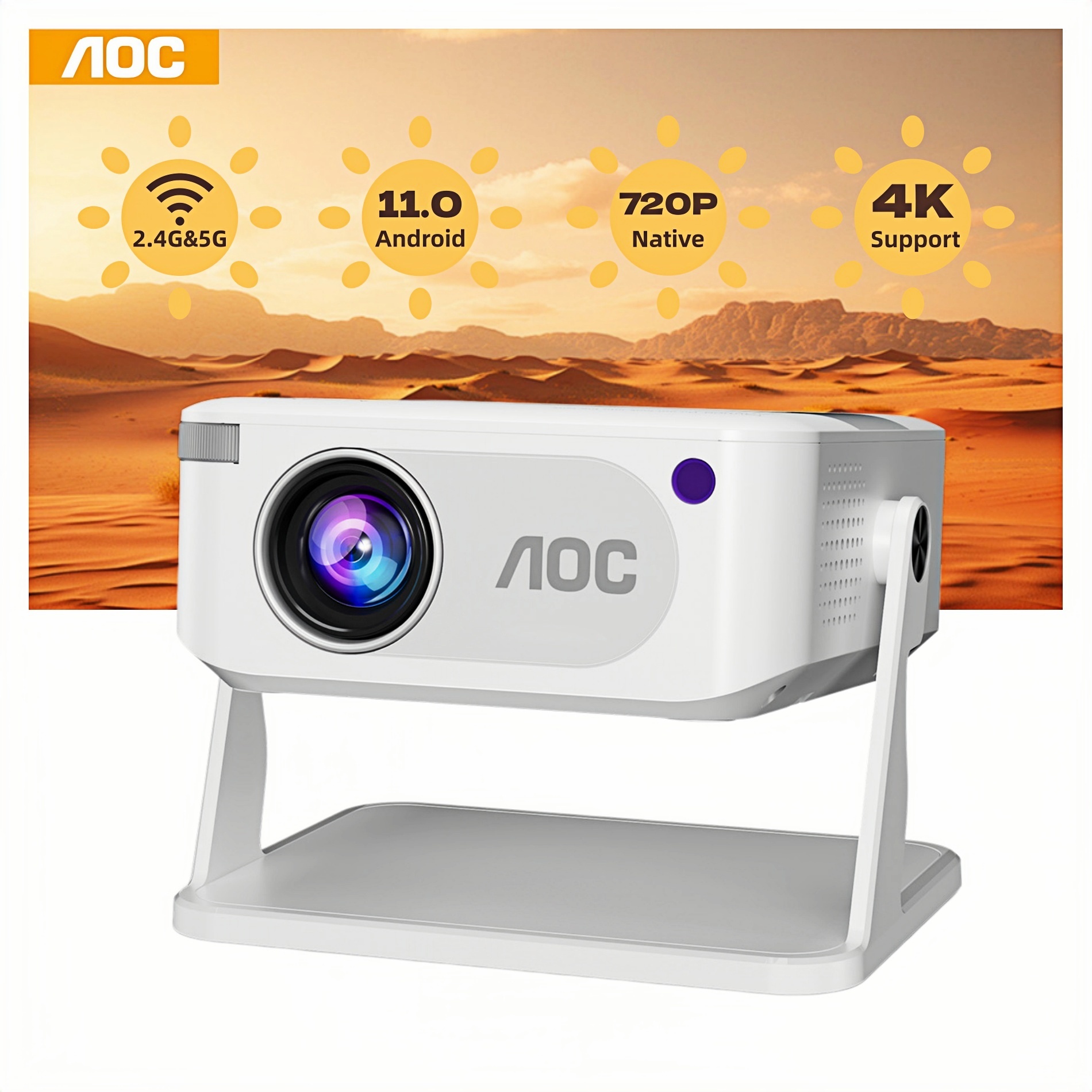 Home Cinema Entertainment - Proiettore Portatile AOC HA109-PRO, Risoluzione Nativa