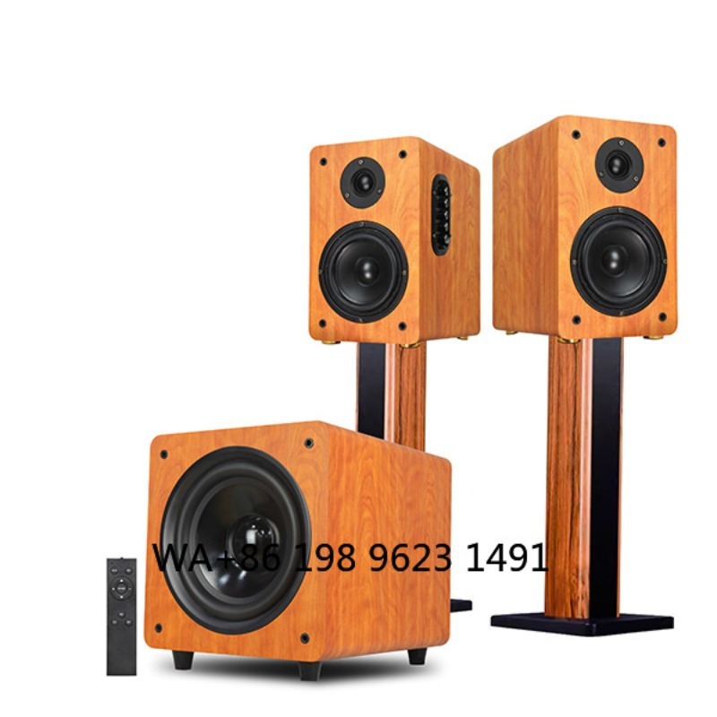 Home Theater Speaker - Subwoofer Alimentato in Legno da 8
